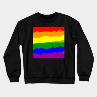 LGBT Queer Gay Pride Month 6 Rainbow Color Abstract Design Crewneck Sweatshirt